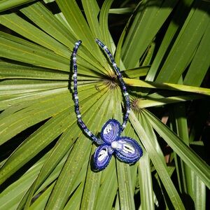 Orchid Hand-Beaded Necklace